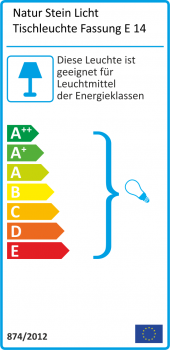 Preview: Tischlampe Drop bronze + Alabaster G 12 natur